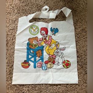 Vintage Ronald McDonald plastic disposable bib